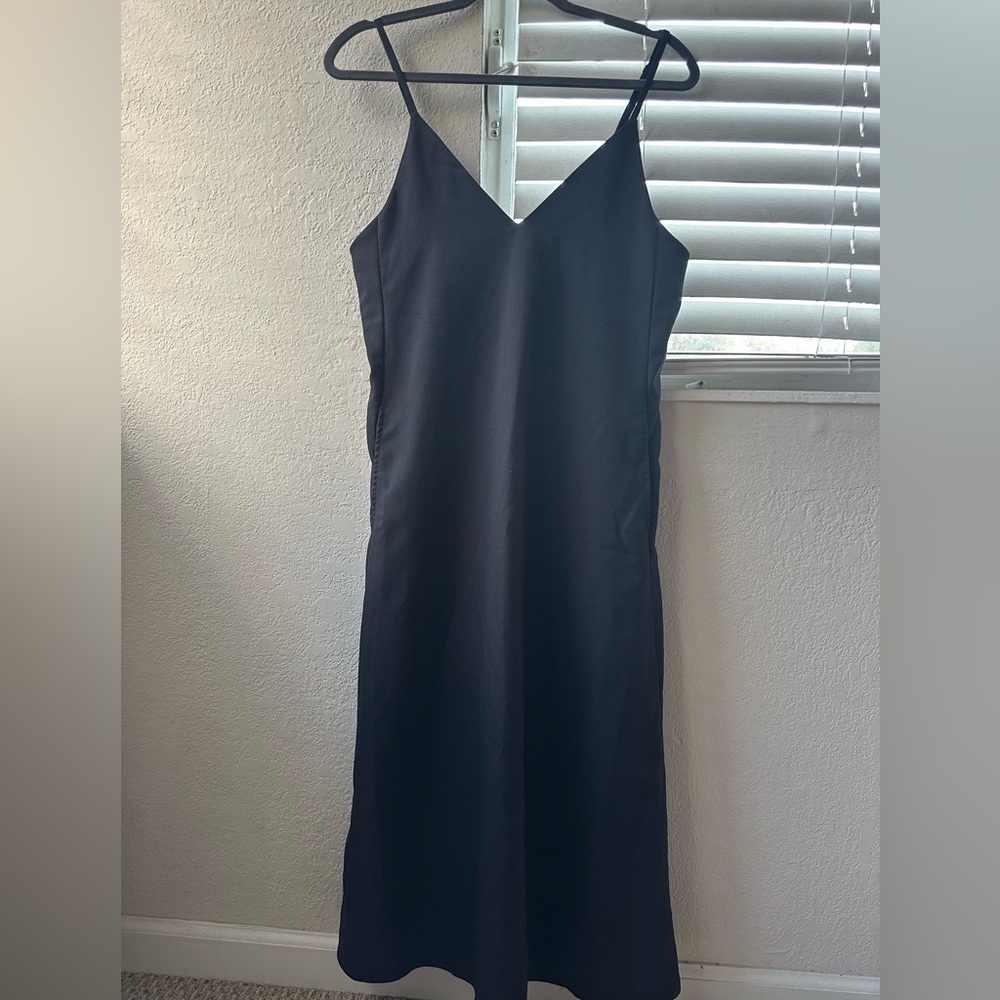 Japanese a-line maxi dress with pockets medium